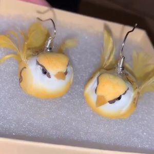 funky lesbian earrings lil birds